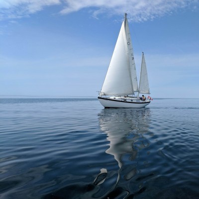 a very calm sail